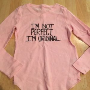 Girls pink thermal top size 7-8